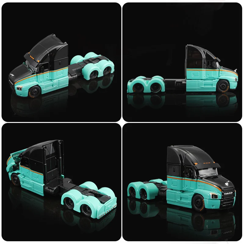 1:64 INTERNATIONAL Lonestar Alloy Truck Trailer Head Car Model Diecasts Metal Container Engineering Transport Vehicles Kids Gift
