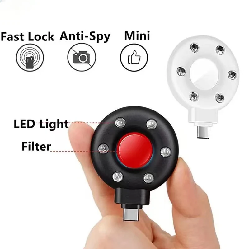 Type C Anti Candid Camera Detector For Outdoor Travel Hotel Rental Anti-Theft Camera LED IR Alarm Hidden Camera Detector
