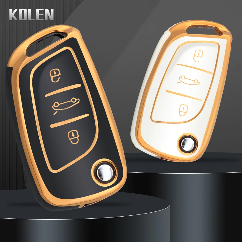 TPU Car Flip Key Case Cover Shell Fob For Citroen C1 C2 C3 C4 C5 XSARA PICA For Peugeot 306 407 807 For DS DS3 DS4 DS5 DS6 Bag