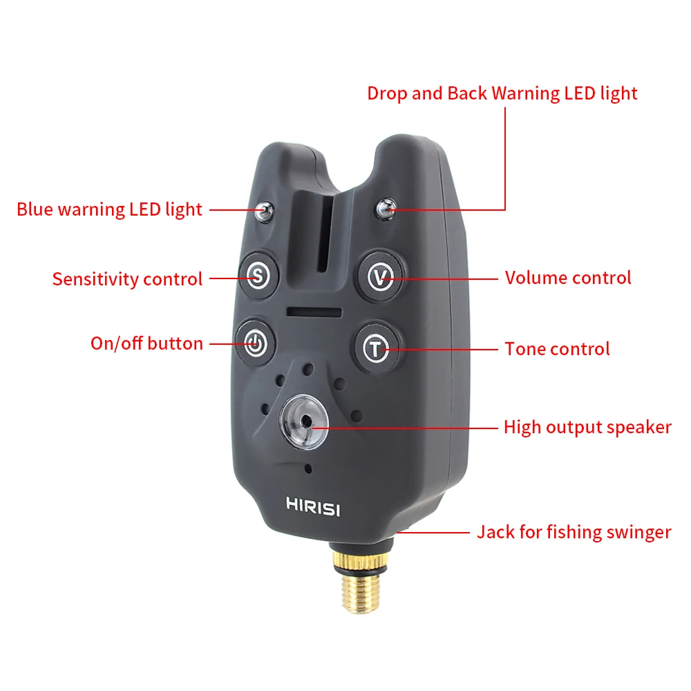Carp Fishing Bite new Alarm with Volume 2025 Tone Sensitivity Control LED Indicator B1101