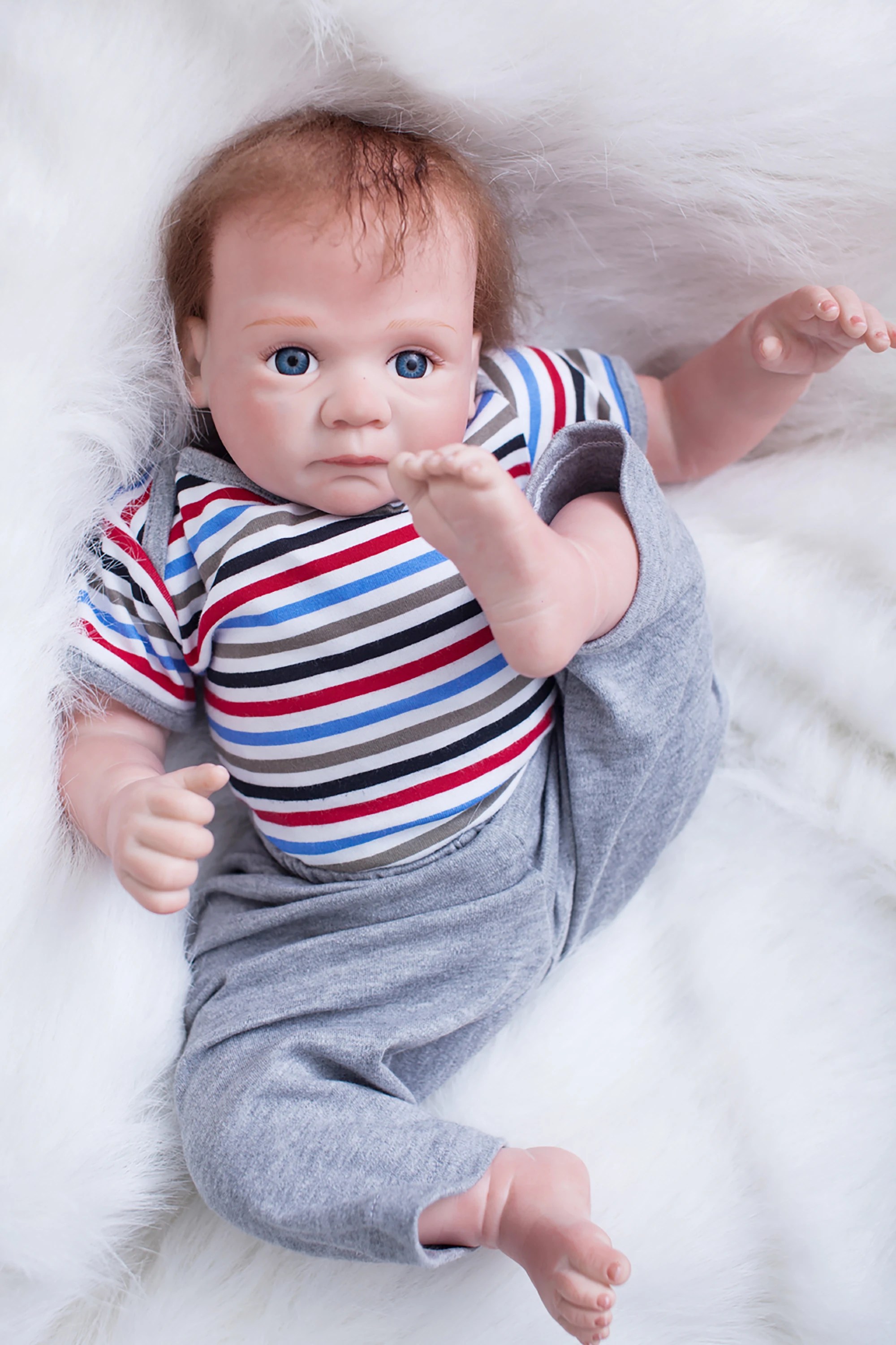 Reborn Baby Doll Toddler Boy 20" Newborn Boneca Renascida Life Like Bebe Realistic Berenguer From OtardDoll