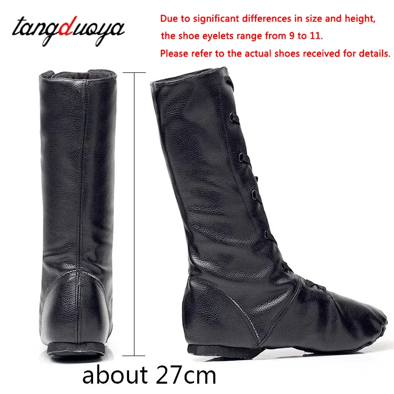 Jazz dance boots 2025 new women soft sole leather latin jazz dance shoes women children's girls dance shoes ballroom Training dance shoes