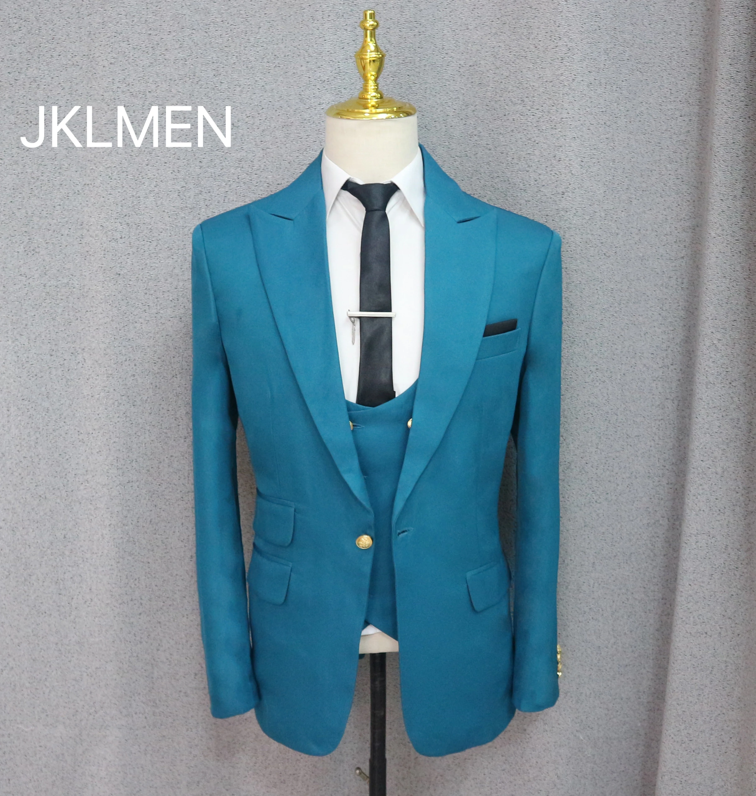 Oil new Green Wedding Mens Suit for Groom Tuxedos 2023 Slim 2025 Fit Prom Party Custom Men Suits 3 Piece Jacket Pants Vest Male Clothes