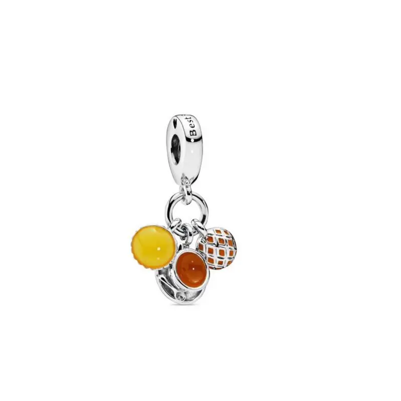 European charm palm, crescent moon, horseshoe pendant, suitable for Pandora bracelet DIY women's jewelry