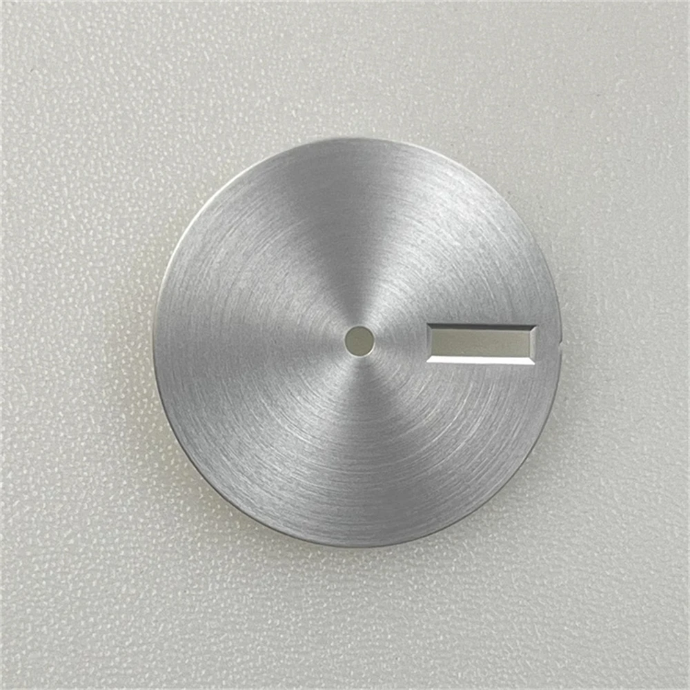Simple Solid Color Silver/Black Watch Dial 28.5mm Round/Strips Texture Watch Faces for NH35 NH36 NH34 Movement Accessories
