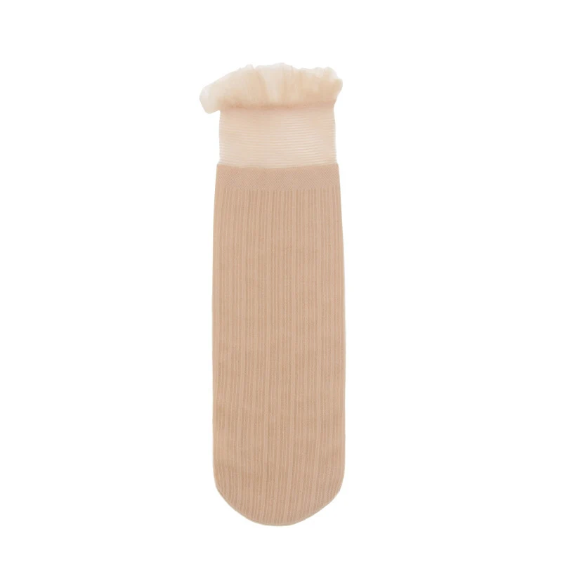 Women Transparent Mesh Glass new Silk Socks Summer 2025 Crystal Lace Solid Sock For Ladies New Elastic Sexy Ultrathin Socks