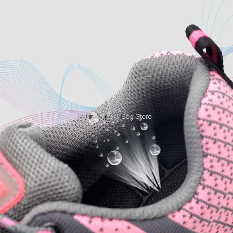Breathable Women Safety Shoes with Steel Toe Cap Work Safety Boots new 2025 Woman Industrial Work Shoes Anti-smash Anti-puncture Security
