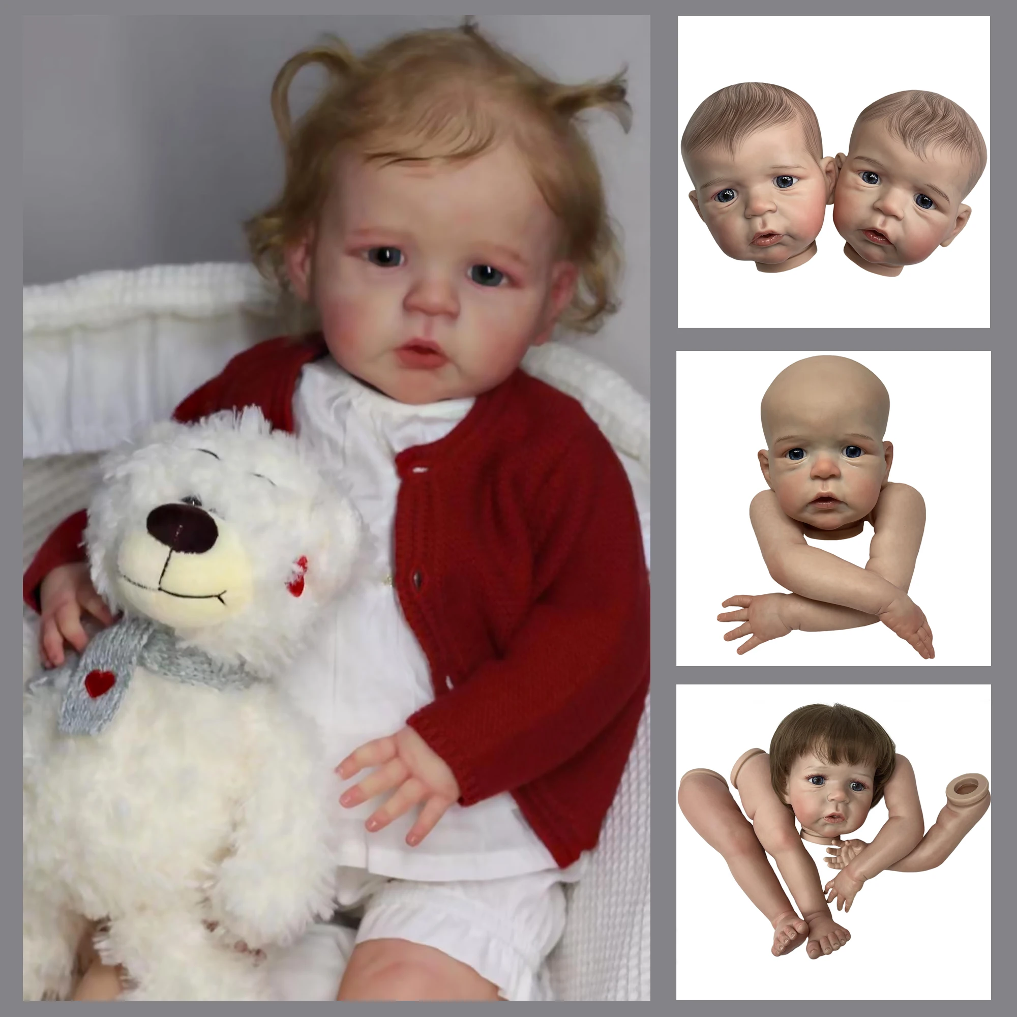 66cm Sandie Artist Oil Paint Reborn Doll Kits Lifelike Real Bebe Reborn DIY Vinyl Bebe Kits Kit Reborn Sin Pintar