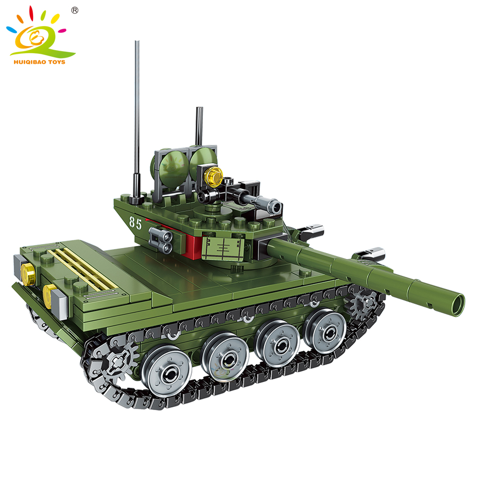 2025 336 pieces of 85 main battle tank building blocks, soldier image building blocks, children's puzzle toys