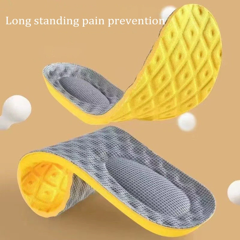 2pcs Latex Memory Foam Soft Insoles Women Men Sport Running Foot Support Shoe Pad Breathable Orthopedic Feet Care Insert Cushion