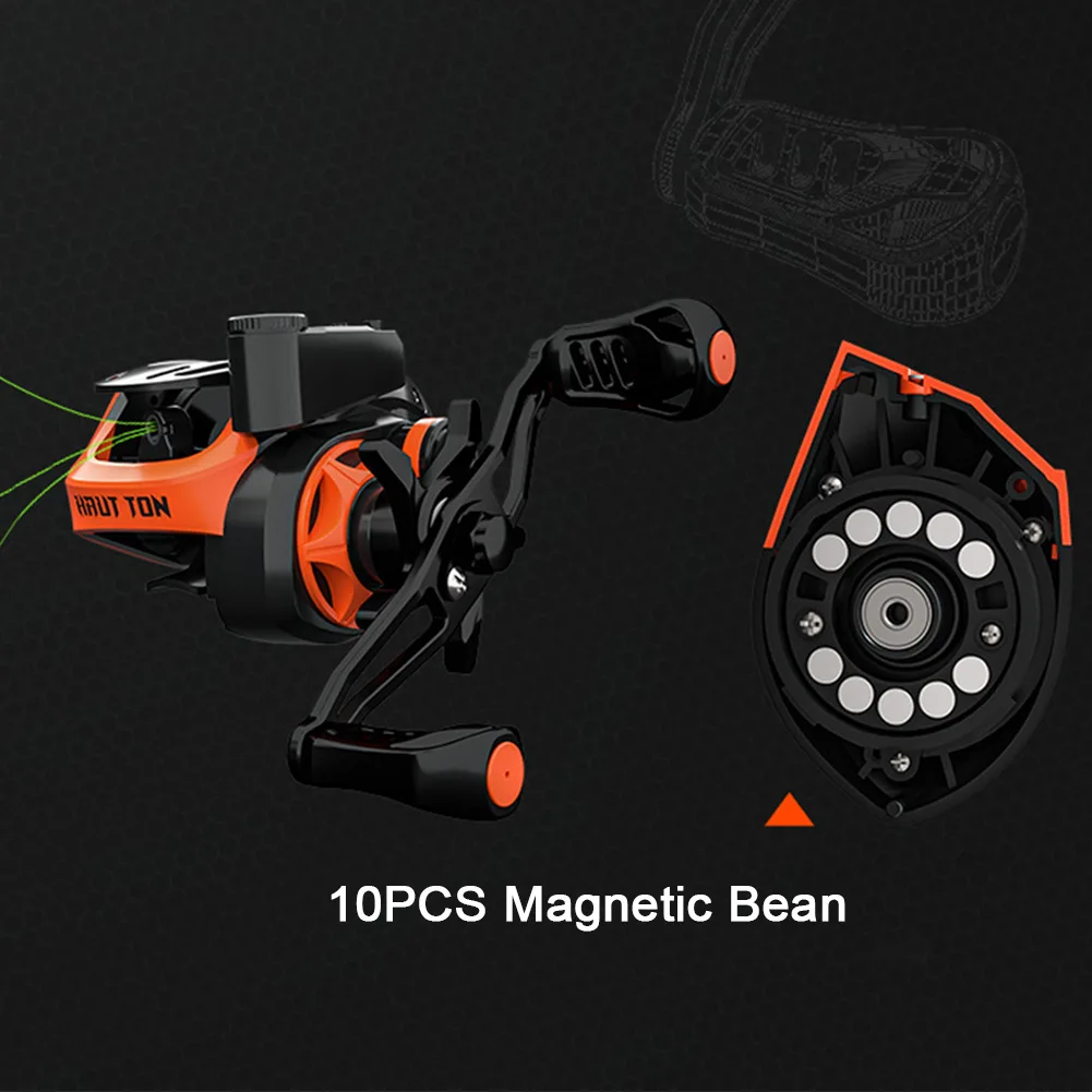 7.2:1 Rechargeable Digital Fishing Baitcasting Reel Line Counter Large Display Counting Fishing Reel Left Hand Right Hand Option