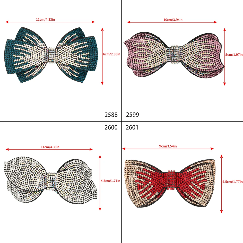 Multi-Style Rhinestone Double Bow Hairpin Spring Clip Fairy Top Clips Back Head Hairpin Barrettes Headband for new 2025 Women Headwear
