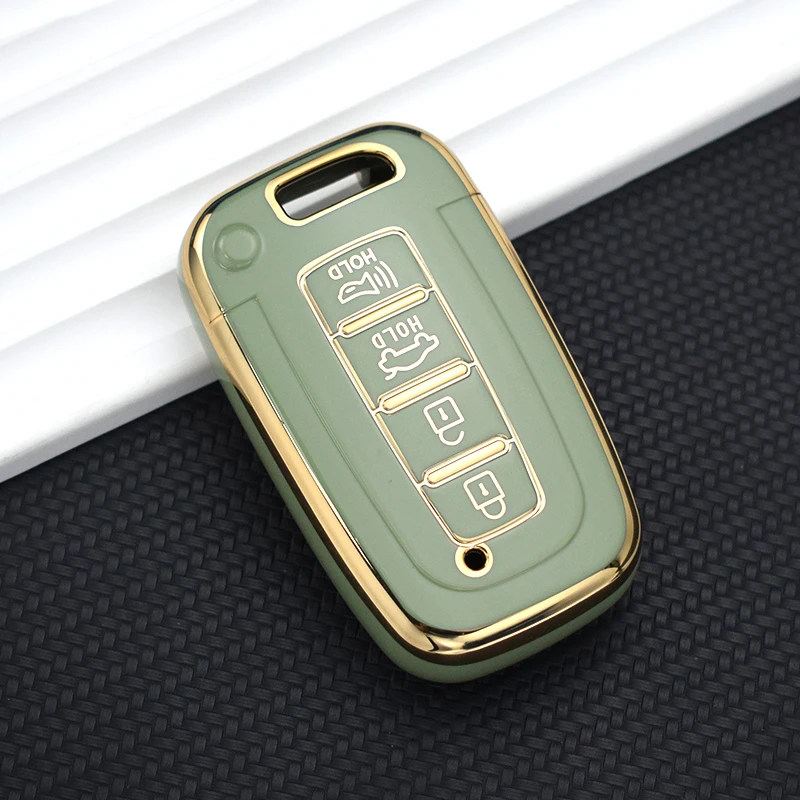 TPU Shell Fob Keychain Car Key Cover Case For Kia Forte Rio 3 K2 K3 K5 Sportage For Hyundai IX35 Sonata 8 Sorento Optima Forte