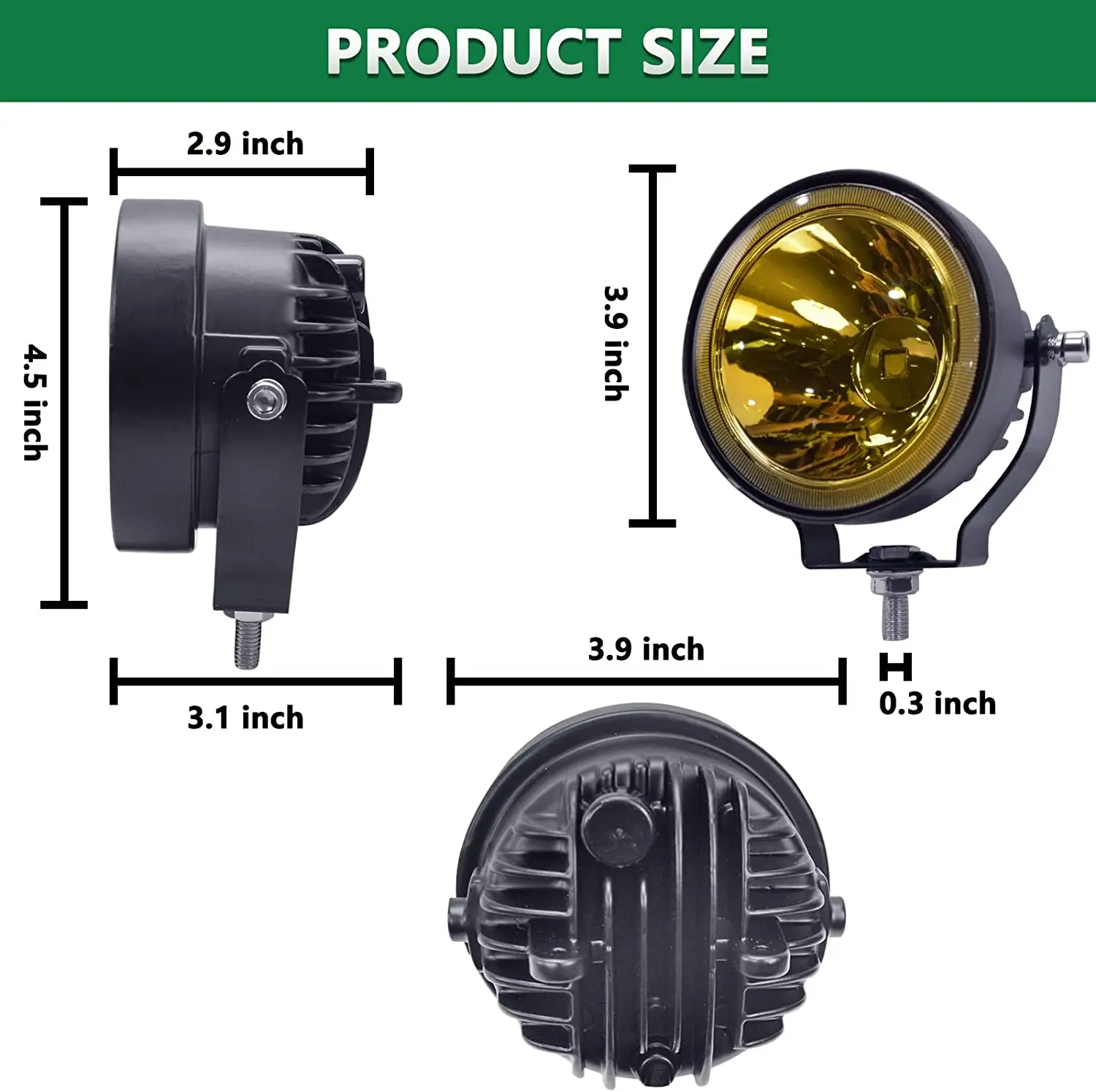 NLpearl 4 Inch Led Work Light White Yellow Spot Flood Barra 12V 24V 4x4 Offroad Fog Lights For Motorcycle Car ATV Race Dirt