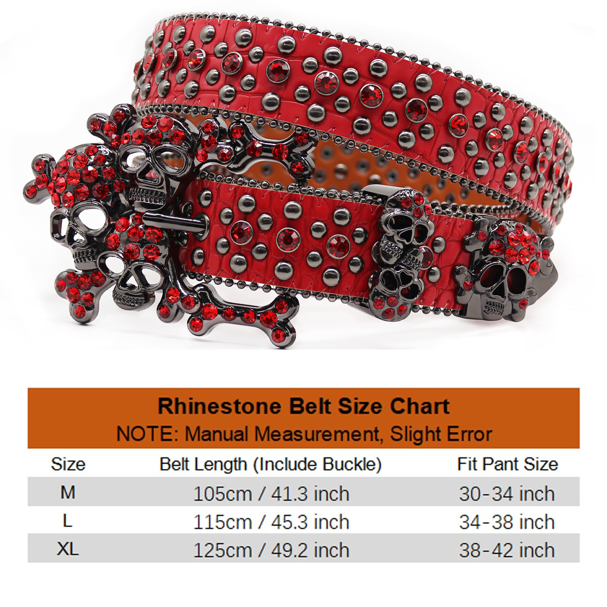 BIG Skull Belts Rhinestones Western Cowboy Cowgirl Sparkle Men Leather Studded Strap Famous Brand Designer Diamond Belt Women