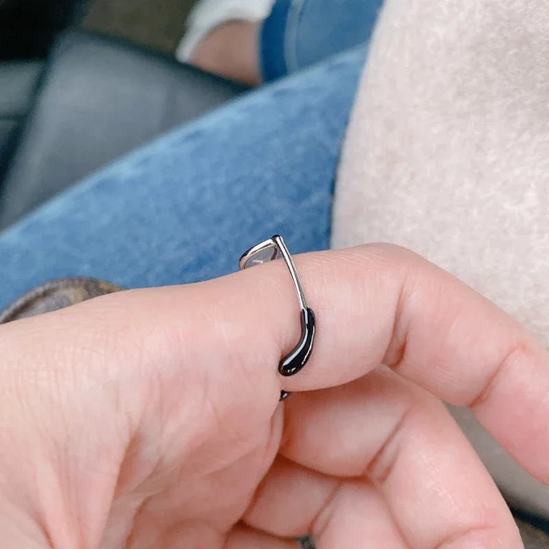 Cute Small Glasses Rings Cute new Eyeglasses Open Ring For 2025 Women Men Girls Funny Adjustable Mini Eyewear Finger Buckle Jewelry