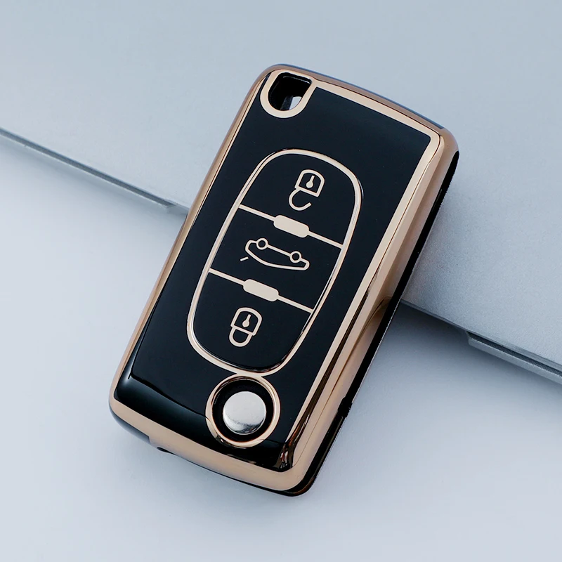 TPU Car Remote Key Case Cover Shell For Peugeot 107 207 307 308 407 607 3008 5008 for Citroen Xsara Picasso C5 C6 C8 Keyless