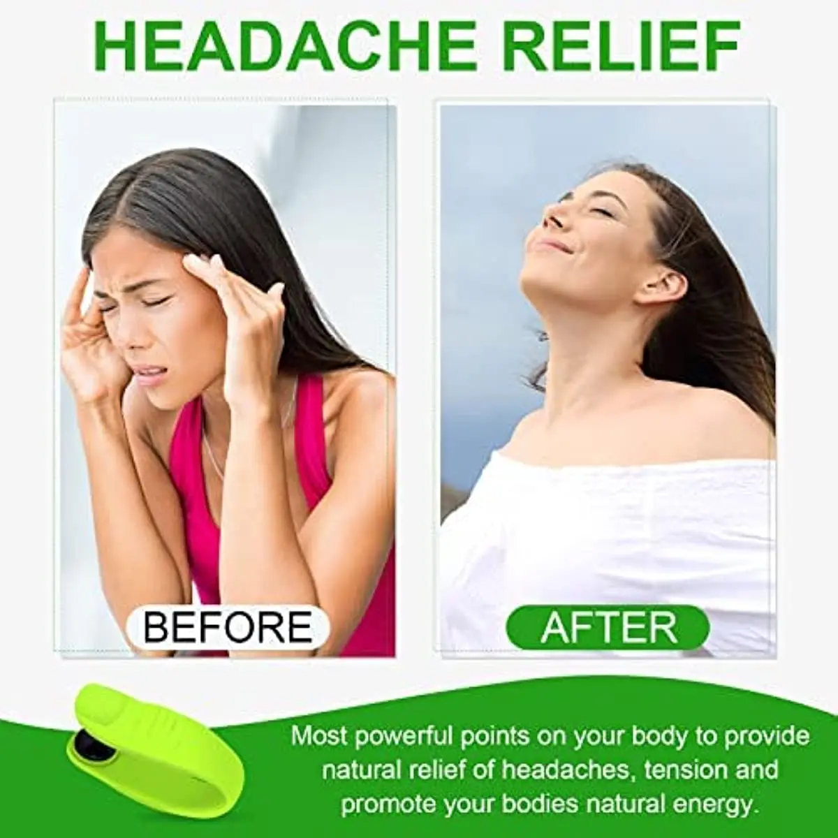Hukou Acupressure Massage Clip Mini Magnetic Massager Headache Migraine Relief Drug Free Acupressure Hand Pressure Point Clip