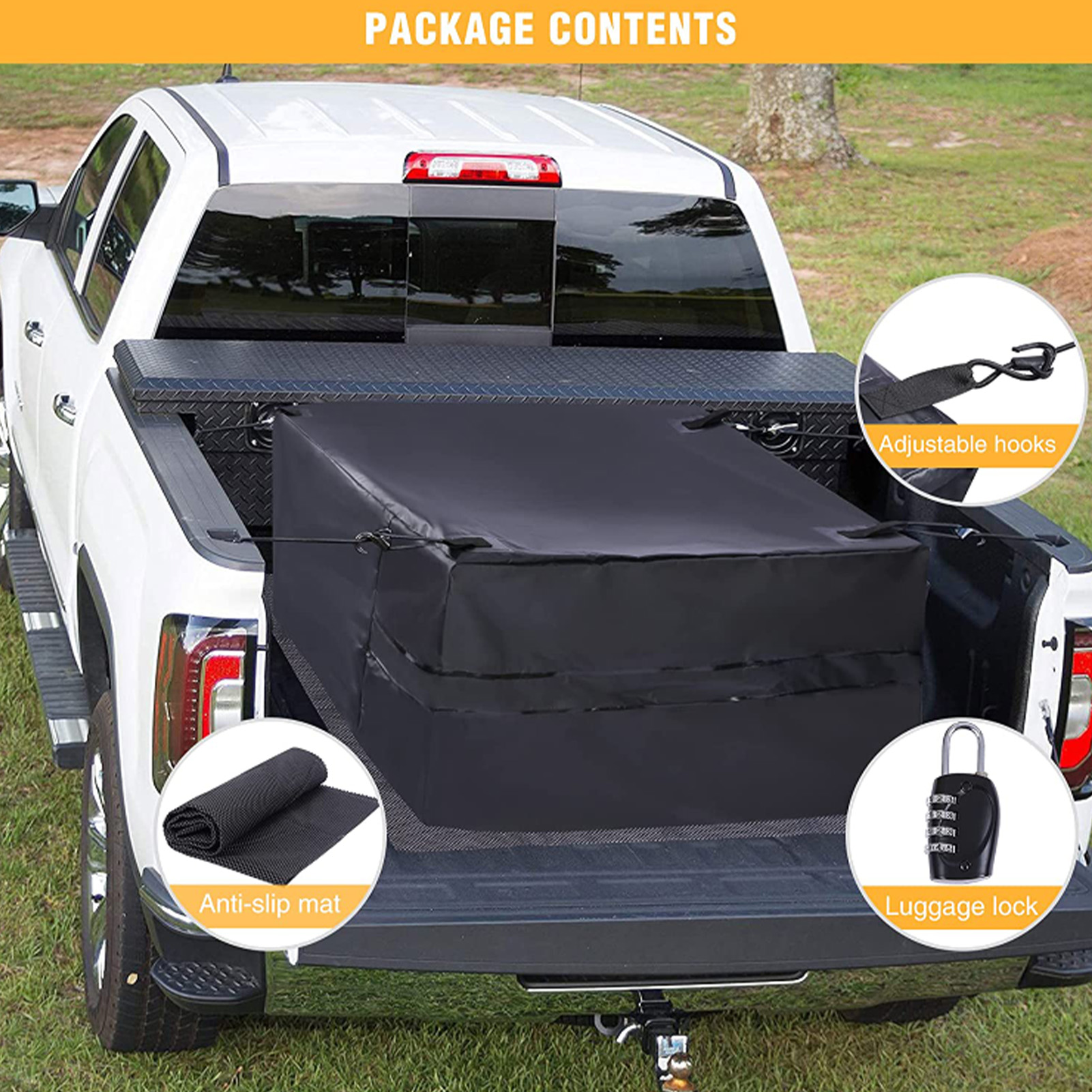 Car Truck Cargo Bags Heavy Duty Car Cargo Bag 100 Waterproof Oxford Cloth Bag Staggering Storage Space 4 Handles With Adjustable