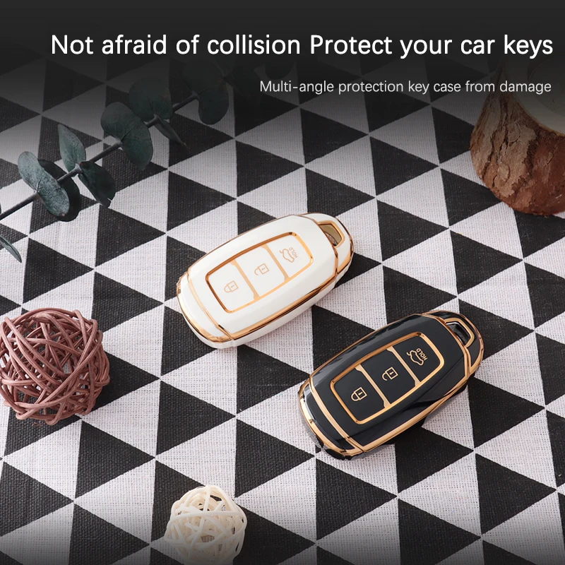 TPU Car Key Case Cover Fob for Hyundai Santa I30 IX35 Encino Kona Solaris Accent Fe Azera Grandeur Elantra Key Shell Accessories