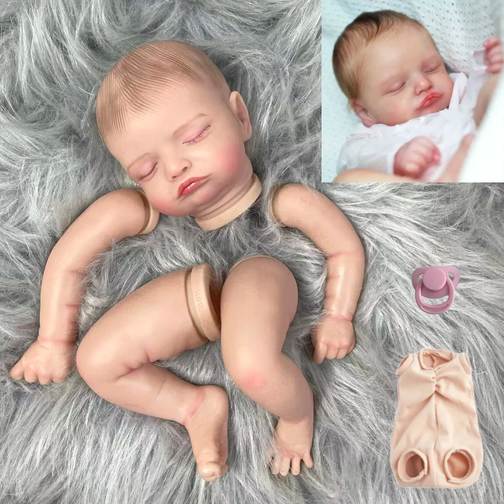 19Inch Already Painted Reborn Doll Kit Rosalie With Eyelashes 3D Skin High Quality Handmade 2025 new DIY Doll Parts