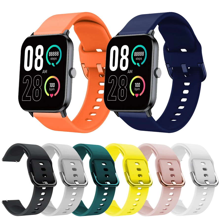 Replacement Strap For QCY GTS Smart Watch Band Sports Silicone Bracelet For QCY GTC GTS Wristband Correa Accessories