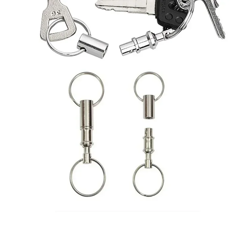 2025 1/3pcs Detachable Key Chains EDC Outdoor Tool Pull Apart Quick Release Keyrings Removable Double new Split Rings
