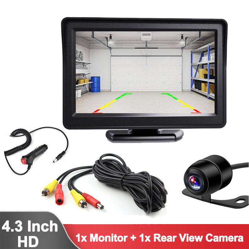 4.3Inch Car Reverse Monitor Rear View Camera Backup Camera Kit Car Monitor Display Parking System Rear view Reverse Monitor