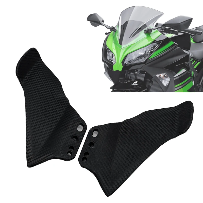For Kawasaki Ninja 250 300 400 650R ZX-6R ZX-10R ZX-14R Motorcycle Side Wing Spoiler Fairing Rear View Mirror Fixed Wing Z1000SX