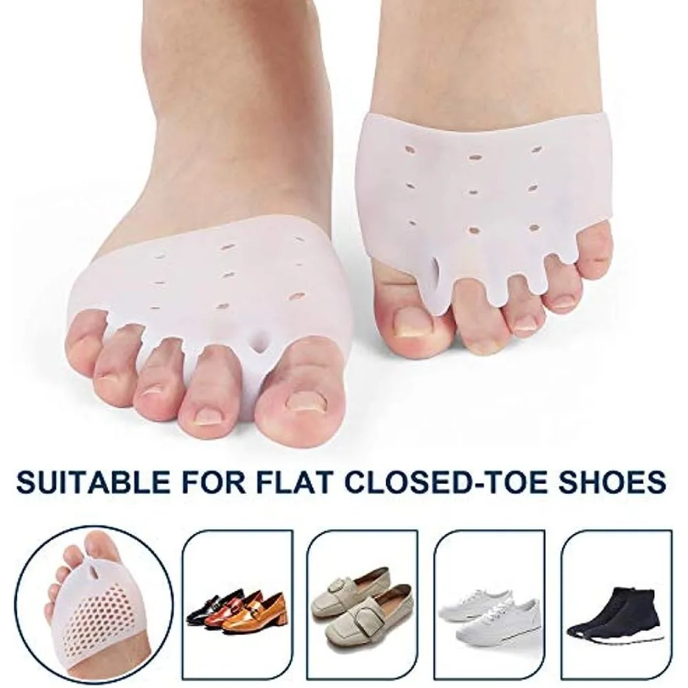2pcs Soft Silicone Gel Sleeve Supports Suitable Night and Home Use and Replace Them Regularly Hallux Valgus Orthotic Device