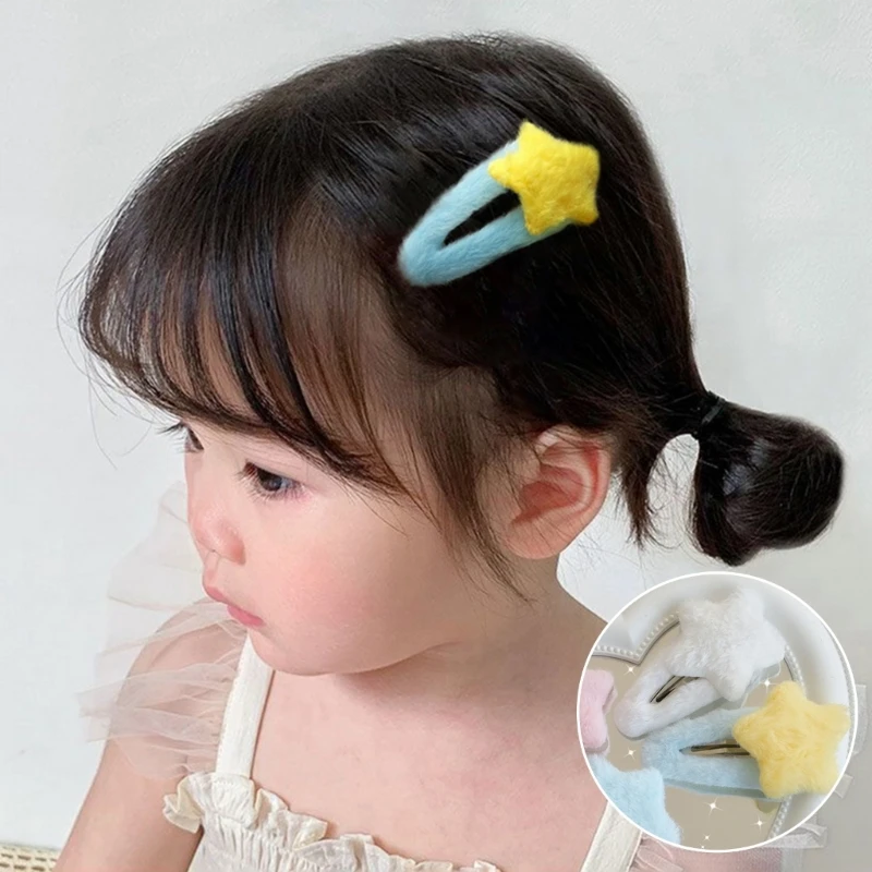 Plush Star Y2K-Style Star new Mini Star Hairpin Sweet Handmade Cute Pins Hairpin Headwear 2025 Hair Accessories Women Girls