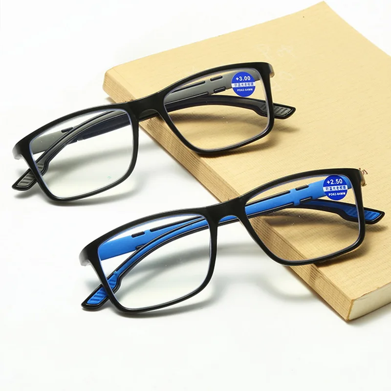 Portable Tr90 Reading Glasses Women Men Anti Blue Light Presbyopia Eyeglasses Bifocal Near Far Hyperopia Eyewear +1.5 ... 4.0