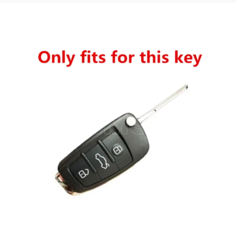 Alloy Folding Car Key Case Cover for Audi A1 A3 A6 C5 C6 Q3 Q2 Q7 TT TTS R8 S3 S6 RS3 RS6 A4 Accessories Keychain Protector