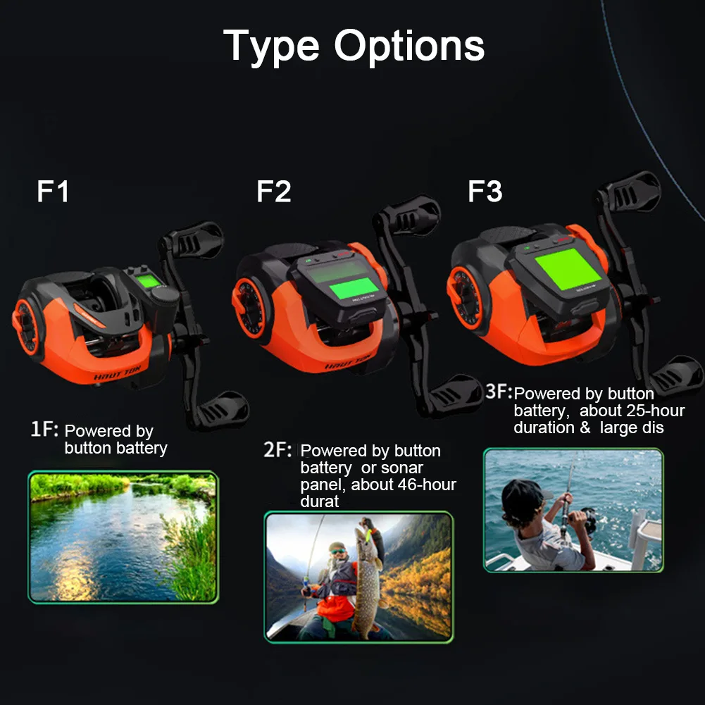 7.2:1 Rechargeable Digital Fishing Baitcasting Reel Line Counter Large Display Counting Fishing Reel Left Hand Right Hand Option
