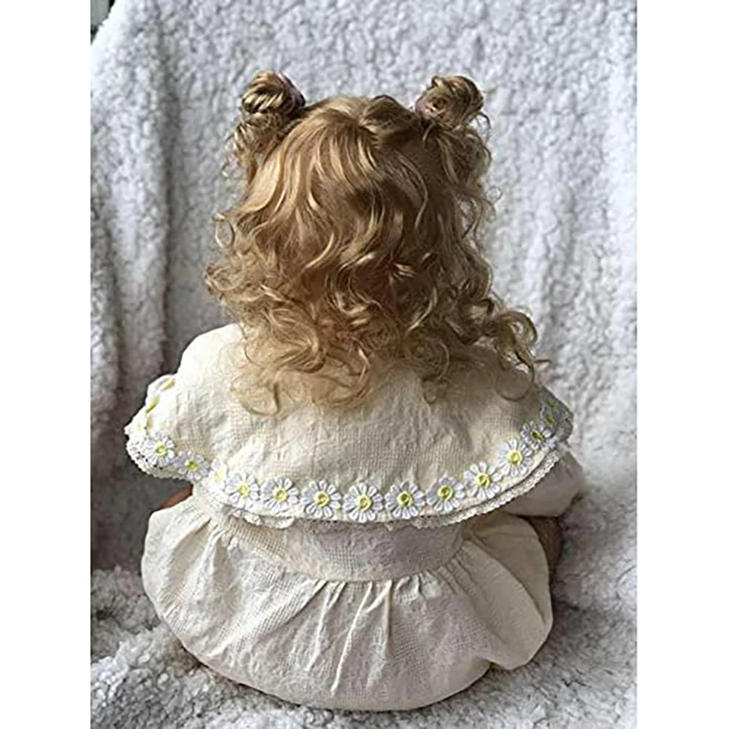 60cm New Reborn Maddie Girl Doll with Rooted Blonde hair Soft Cuddle Body Toys For Kids