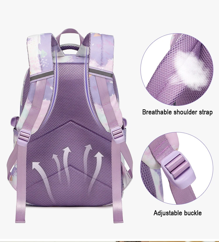 Large School Backpack Bags For Girls School Bag with Lunch Box Pencil Case Waterproof Backpack Children School Supplies Set