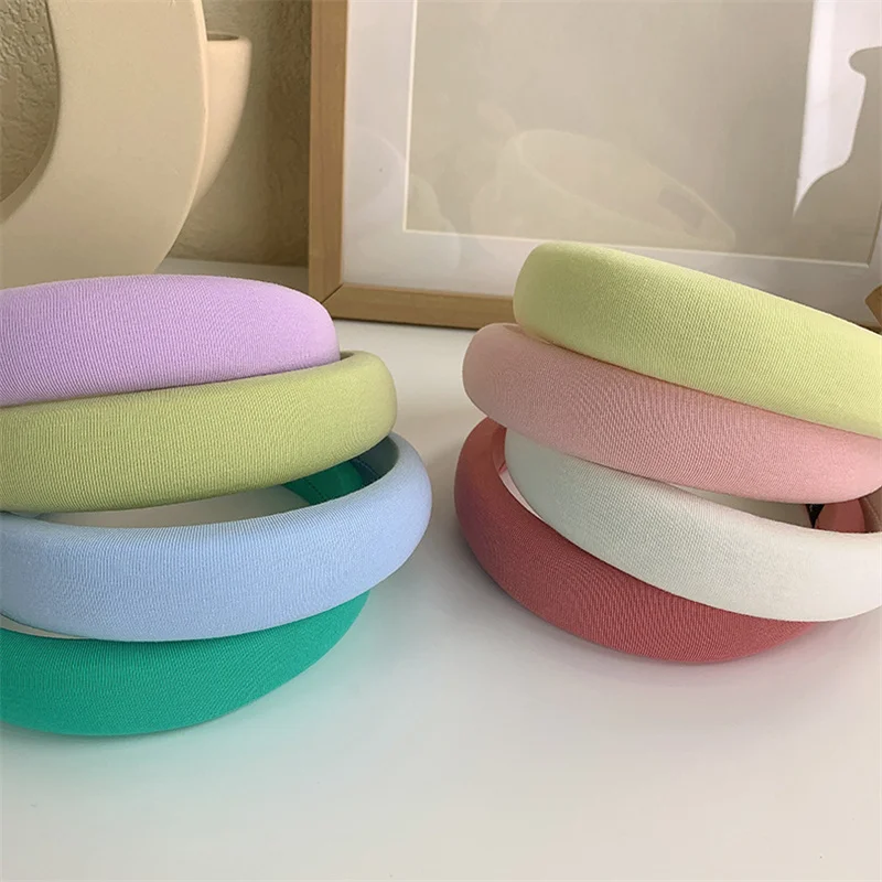 Wide-brimmed Sponge Hair bands Women's Sweet All-match Headband Cute Face Wash Hairband Girls Hair Accessories
