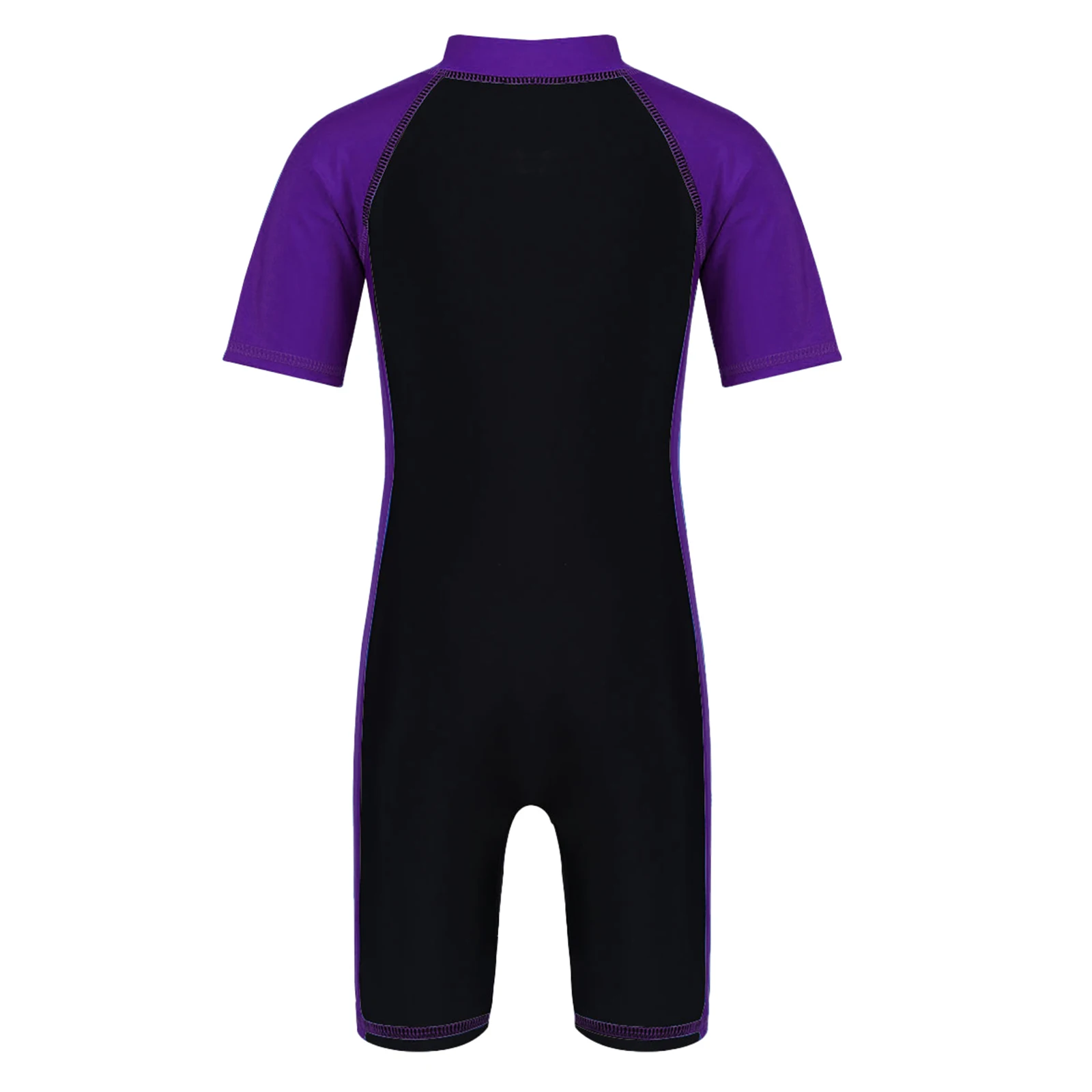 Rash Guard new Swimsuit for Kids Boys 2025 Girls Swimming Bathing Suit One-piece Short Sleeves Zippered Shorty Wetsuit Swimsuit Swimwear