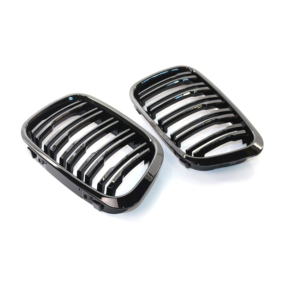 Car Front Bumper Kidney Grill Grille Gloss Black M Racing Grills For BMW 3 Series E46 4-Door 4D 4DR 1998-2001 Auto Accessories