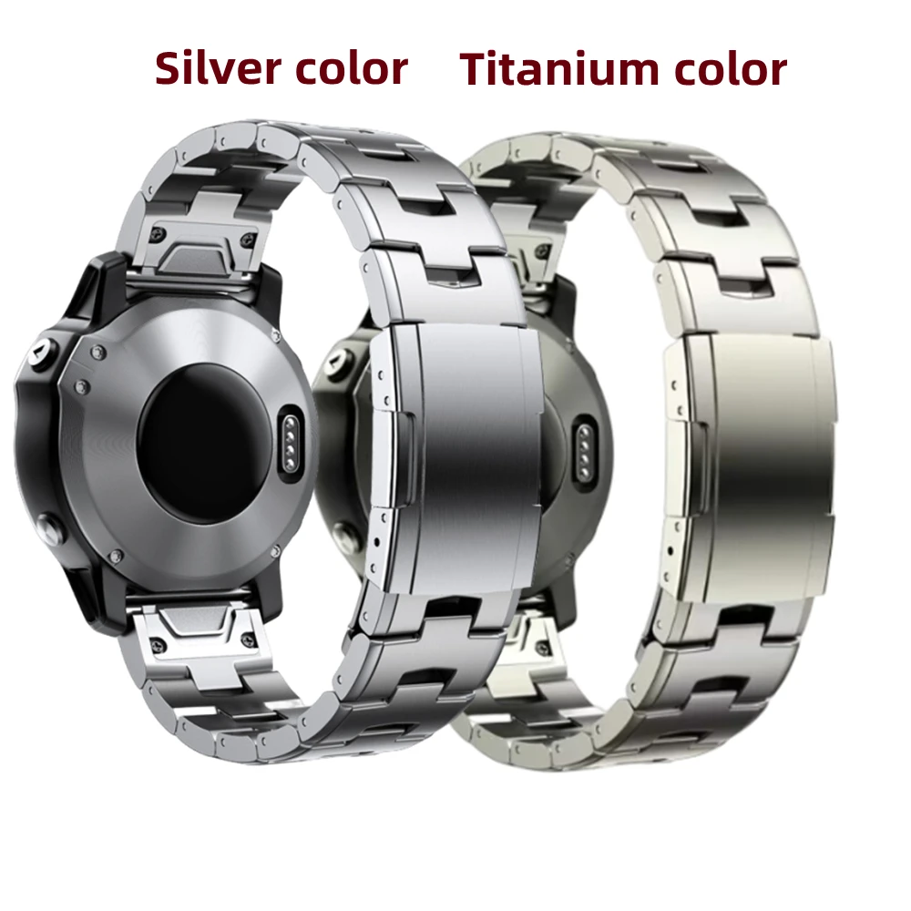 For Garmin Titanium Quick Fit Metal 22 26mm Watch Band Bracelet For Fenix 7X 7 6X Pro 5X Plus/ Instinct/Epix Strap Wristband
