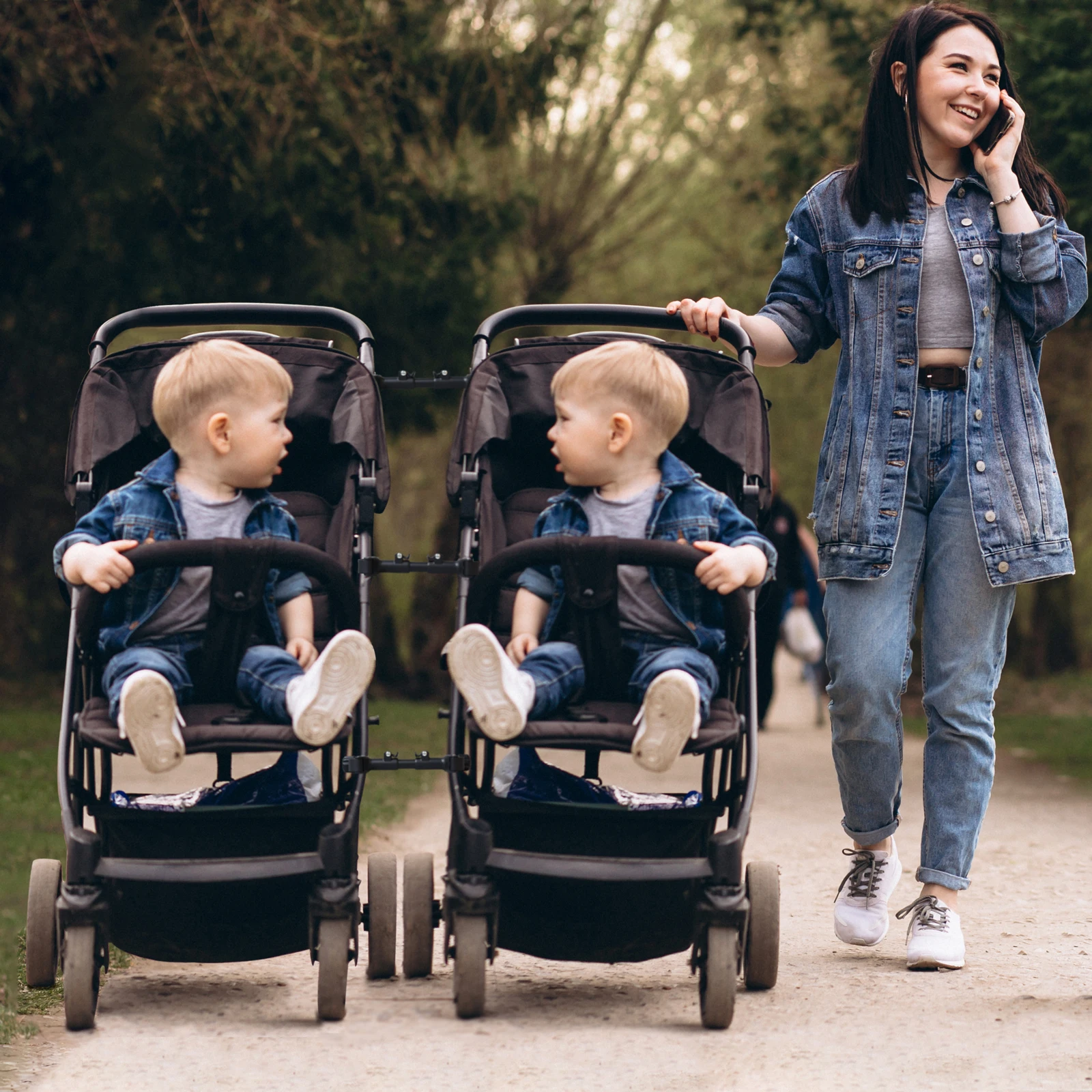 Twin Stroller Connector Lightweight Pram Adapter Turns Two Single Strollers Into One Double Stroller Universal Accessory