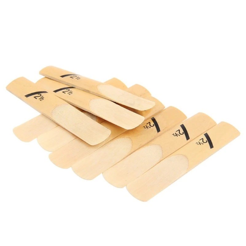 M5TC 10pcs Bb Tone Clarinet Reed 1.5/2.0/2.5/3.0/3.5/4.0 Strength Traditional Reeds with Thinner Reed Tip & Unfiled Cut