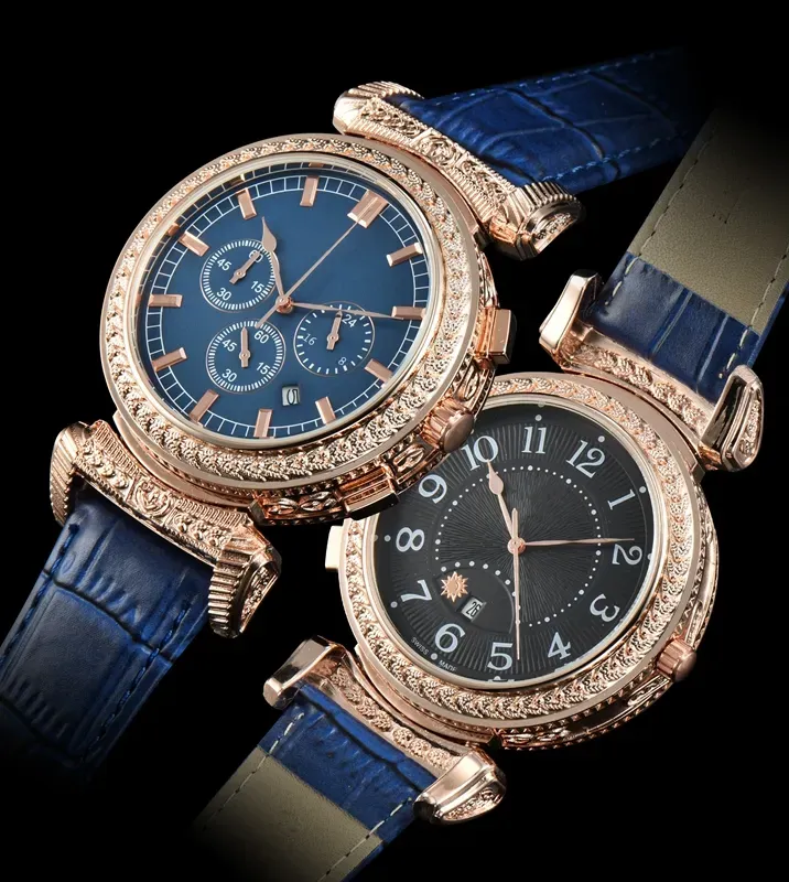 2024 Luxury Men's Quartz Watch: Genuine Leather Strap, Minimalist Dial Design