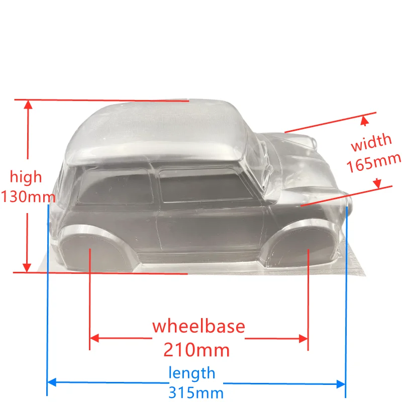 1/10 MINI Classic M Car Shell PVC RC car Body 210mm Wheelbase 165mm Width Transparent Clean For MST TAMIYA CARTEN 3R M Car