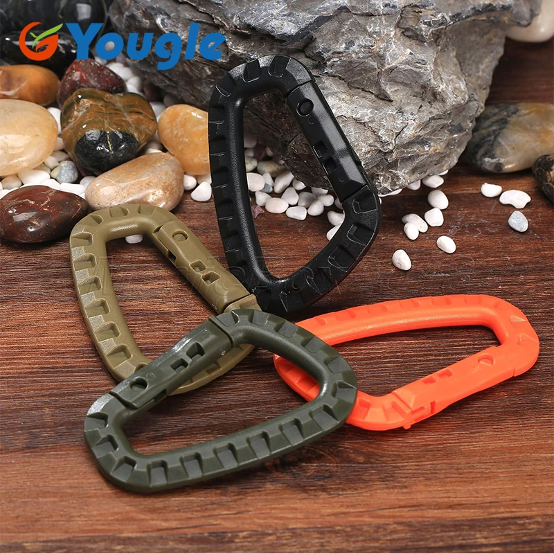 5 PCS Outdoor Plastic Carabiners Hanging Buckle Hook Keychain Bushcraft 2025 new Survival Tool