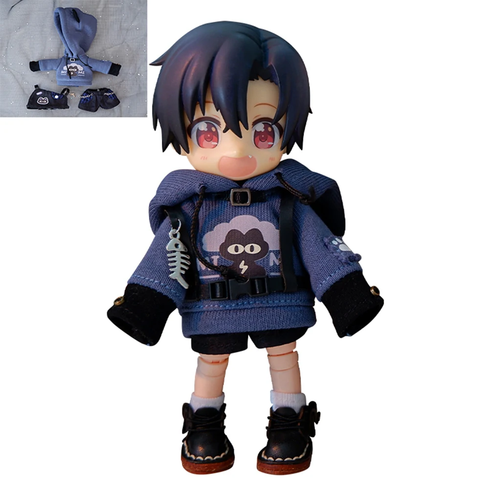 OB11 new Doll Cothes Halloween series Set Spliced Long-sleeved Sweater Cute Lighing Cat Hat 2025 For Molly GSC YMY P9Body 1/12 UF Doll