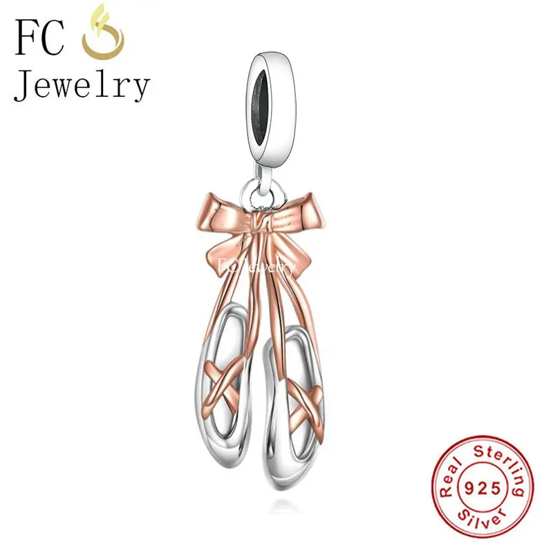 new FC Jewelry Fit Original Pan Charms Bracelet Sier Run Shoes Tennis Golf Volleyball 2025 Ballet Pendant Bead For Making Berloque