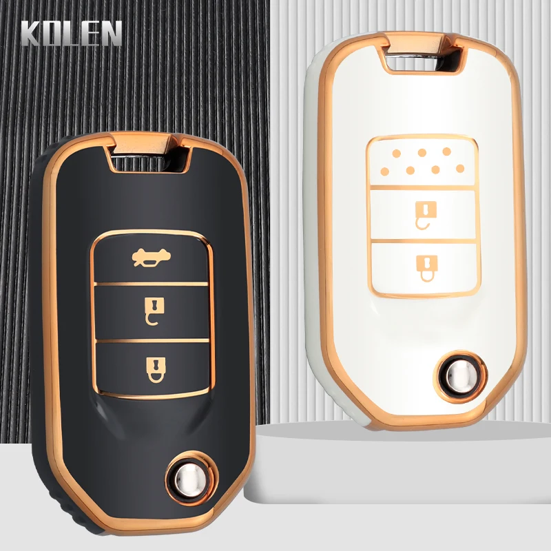 TPU Car Flip Key Case Cover Shell Fob For Honda Civic HRV CRV XRV CR-V Crider 2025 Pilot Fit Accord new 2 3 Buttons Accessories