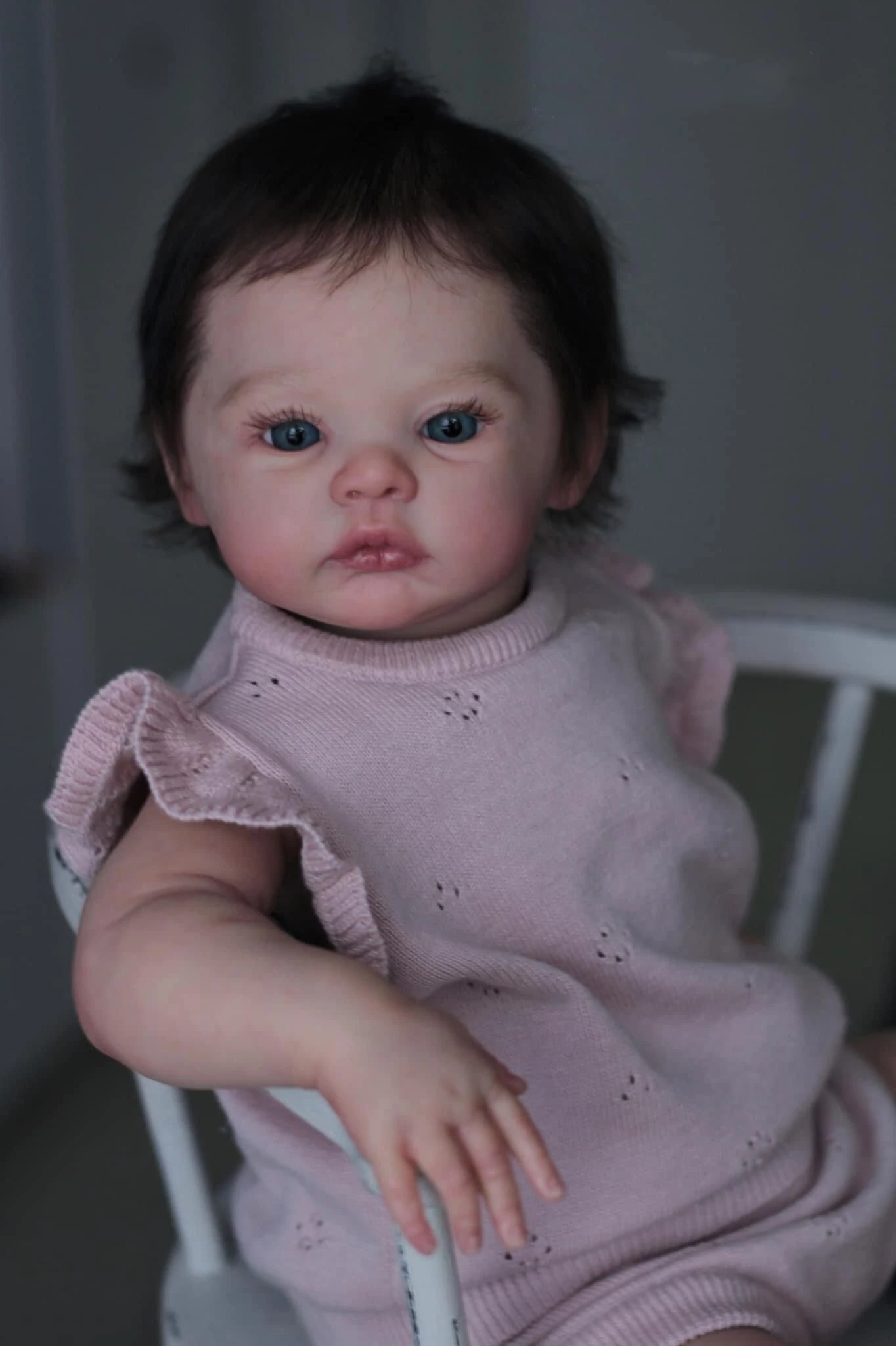 NPK 46CM Newborn Baby Girl Reborn Doll Meadow Soft Cuddly Body Lifelike Soft Touch 3D Skin with Visible Veins Art Doll