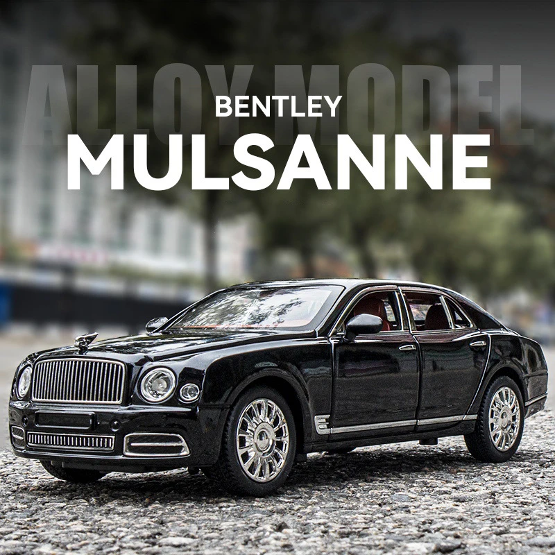 1:24 Bentley Mulsanne Alloy Model Car Toy Diecasts Metal Casting Sound and Light Car Toys For Children Vehicle